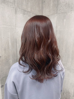 ☆ブリーチなし暖色カラー×ローズピンクブラウン