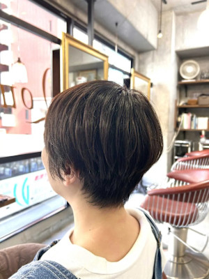 ベージュブラウン×ショートスタイル