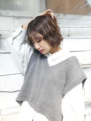 ミニボブパーマ　ボブパーマ