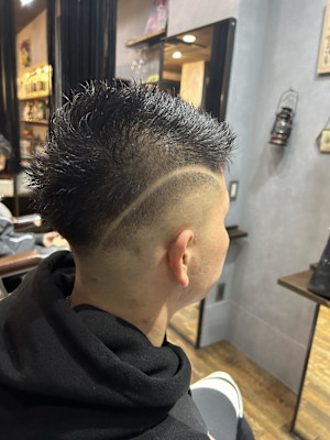 スキンフェード×ライン