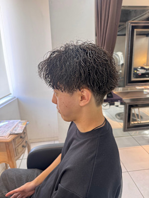 ツイストスパイラルパーマ　縦落ちツイスト　縦落ちスパイラル