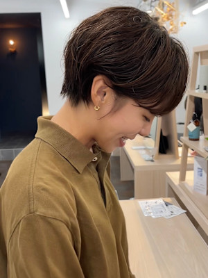 コンパクトマッシュショートボブニュアンスパーマパーマ横浜