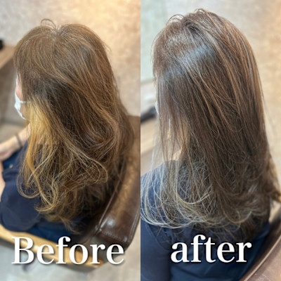 白髪ぼかし(インナーカラー)白髪キレイにマイナス10歳