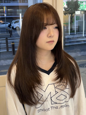 こっくりマロンブラウン×レイヤーカット