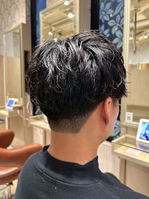 フェード×ナチュラルマッシュパーマ