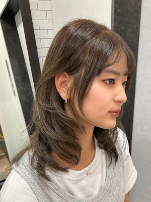 ブリーチなしのベージュカラー