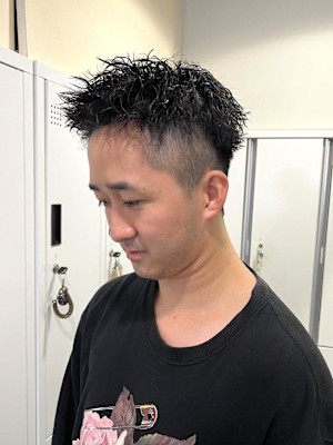 【平山明樹】縦落ちショートパーマ