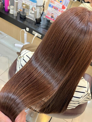 レイヤーロング美髪くびれワンカールシルキーベージュ