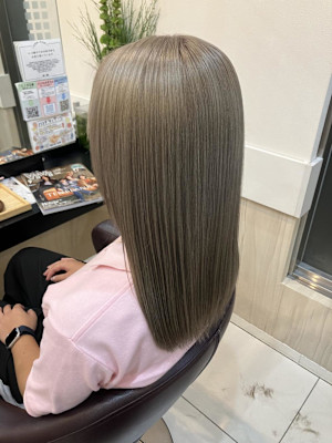 レイヤーロング美髪くびれワンカールシルキーベージュ