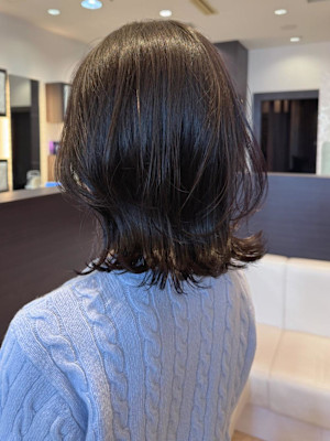 大人可愛いミディアムレイヤー