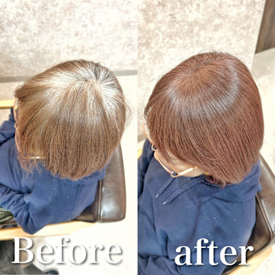 白髪ぼかし(ピンクベージュ)白髪キレイにマイナス10歳