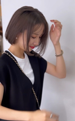 韓国風タイトボブ×上品艶ストレート