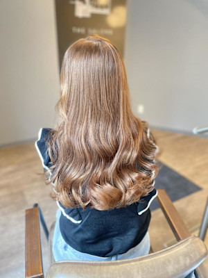 ミルクティーベージュレイヤー前髪カット