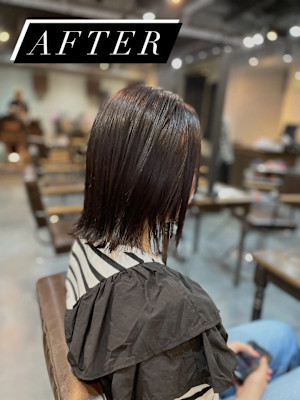 短くするのを迷ってイメチェンをお手伝いさせていただきました！