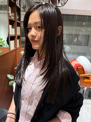 レイヤーカット/グレージュカラー/顔周りレイヤー