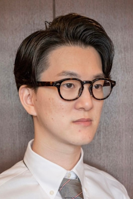 毛流れパーマ　なんば/理容室/パーマ