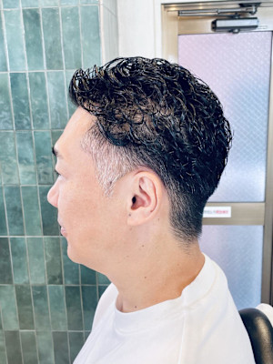 【50代 男性】ロンドンオールバックパーマ（大宮/バーバー）