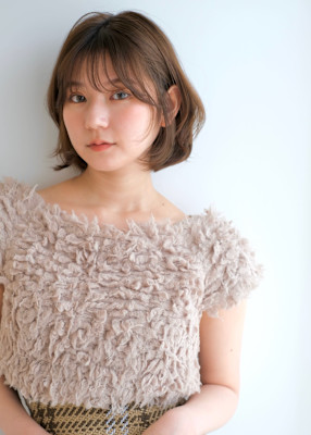 外ハネボブ/ナチュラルボブ/シフォンボブ/透け感バングボブ