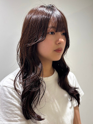 韓国風レイヤーカット/レイヤーカット/くびれ巻き