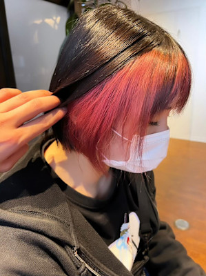 インナーカラー チェリーピンク