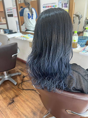 cloud hair 東照宮店×青のグラデーション