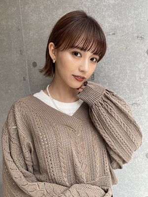 くびれヘア/シースルー/デザインカラー/二子玉川