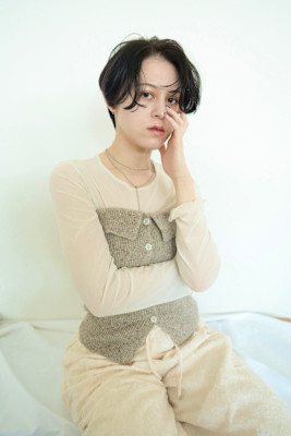 センターパートショート/ハンサムショート/マッシュショート