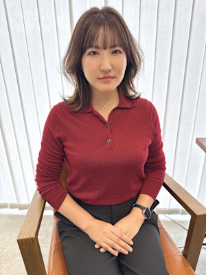 くびれミディレイヤー×ブランジュカラー