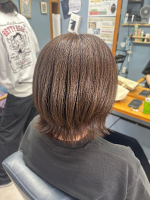 レイヤーボブ×グレージュ