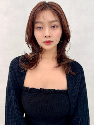 くびれヘア/シースルー/デザインカラー/二子玉川