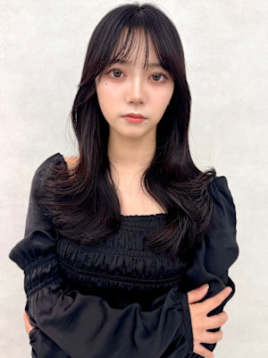 くびれヘア/シースルー/デザインカラー/二子玉川