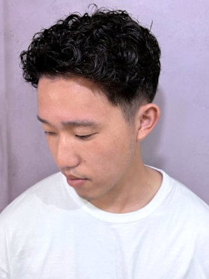 ハードパーマ オールバック 刈り上げ ツーブロック【札幌】