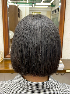 縮毛矯正ロング⇒ショートボブに
