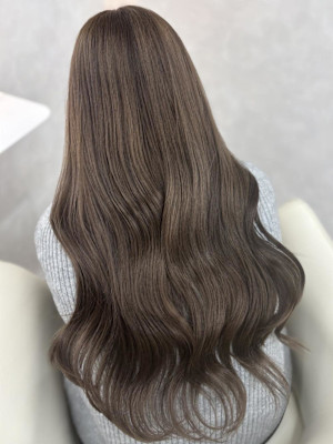 ワイドバング/ホワイトブロンド[髪質改善/ヘアセット/大宮]