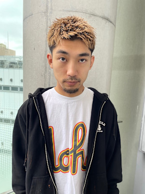 メンズ　スパイキーショート　※ブリーチ有