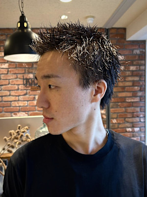 【大村指名】メンズカットスパイキーショート