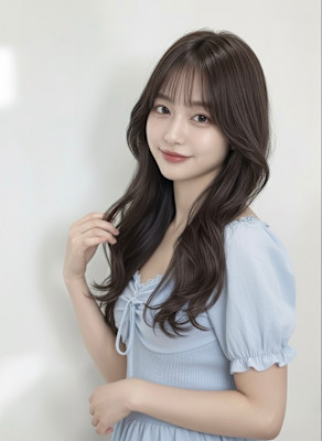 韓国ヘア☆レイヤーカット/グレージュ/くびれヘア