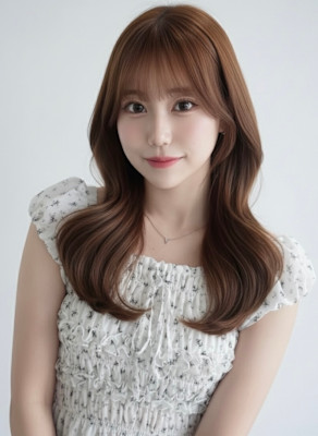 韓国ヘア☆レイヤーカット/グレージュ/くびれヘア