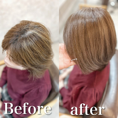 白髪ぼかし(ベージュ系)白髪キレイにマイナス10歳