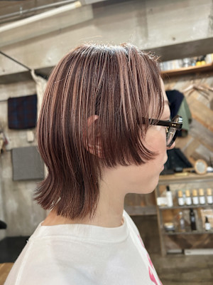 顔まわりデザインカット×アンブレラボブ