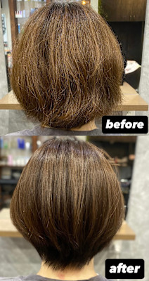 【うねり・広がり対策】ショートボブ×髪質改善フォルムメイク