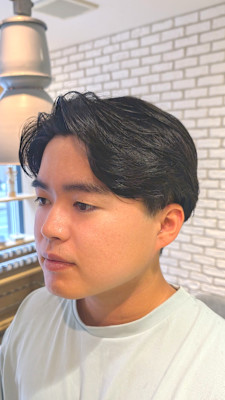 清潔感抜群のアップバングスタイル【三軒茶屋】