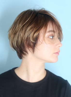 ショート・ボブ/面長/前髪なし/絶壁解消/40代/50代/