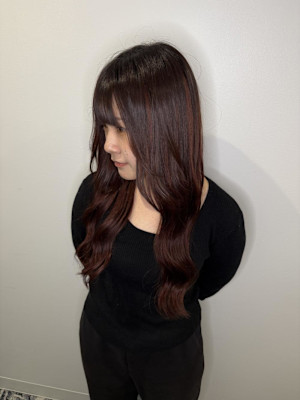 ダークレッドブラウンロング！