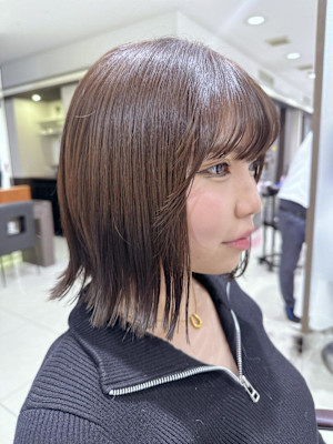 切りっぱなしボブ