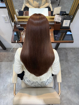 髪質改善/透明感カラー/顔まわりレイヤー/カット/韓国/前髪