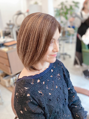 グレージュカラー+ハイライト