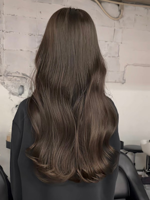 ロングレイヤー韓国風巻き髪質改善バイカルテトリートメント艶髪