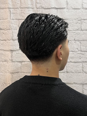 ツーブロ七三オールバック