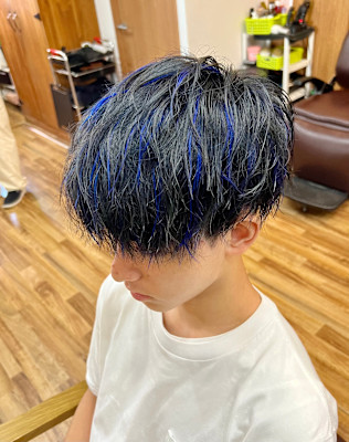 シャドウパーマメンズハイライト